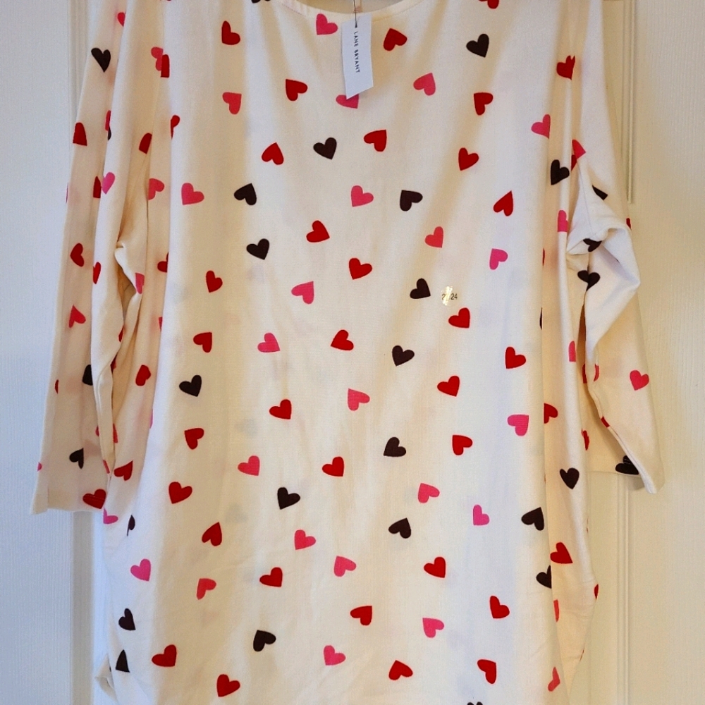 Lane Bryant 3/4 Length Sleeve Ruched Side Sweater